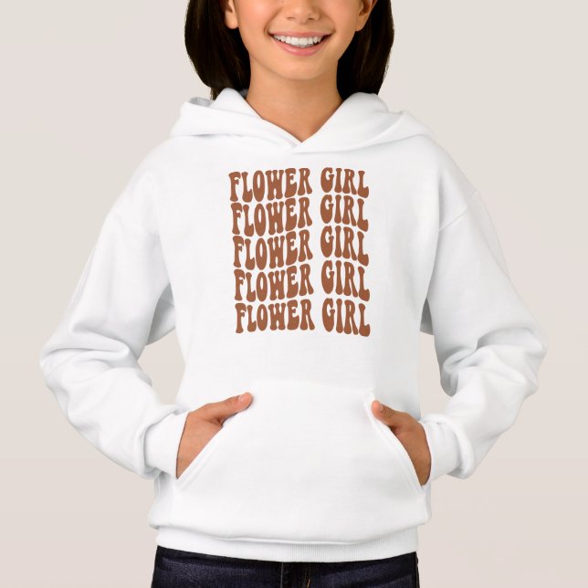 Brautparty für die Blütenmädchen Personalisiert Hoodie (Vorderseite)