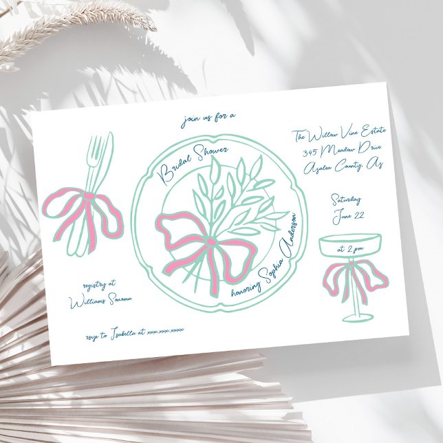 Brautparty für die Darstellung von Hand Einladung (Von Creator hochgeladen)