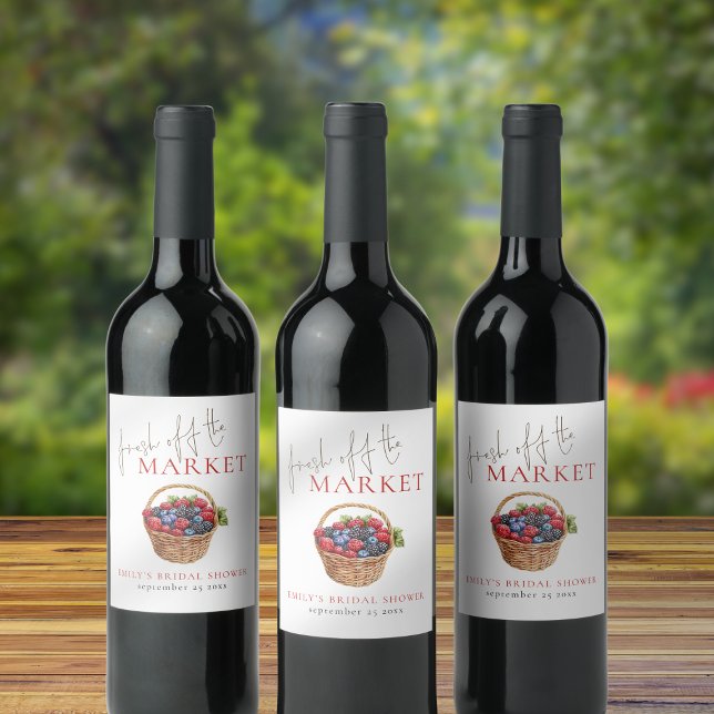 Brautparty für frisch gepresste Beeren Weinetikett (Von Creator hochgeladen)