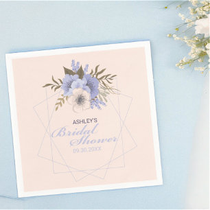 Brautparty für geometrische Rose für Peach Violet  Serviette