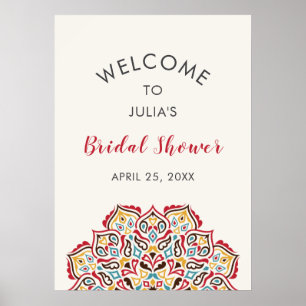 Brautparty für klassisches geometrisches Mandala M Poster