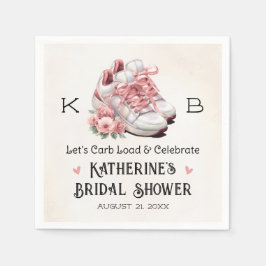 Brautparty für mit Monogramm florale Running Shoes Serviette