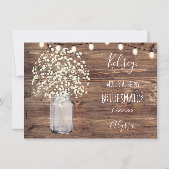 Brautparty für rustikale Hochzeiten Dankeskarte (Vorderseite)