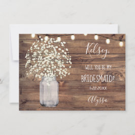 Brautparty für rustikale Hochzeiten Dankeskarte