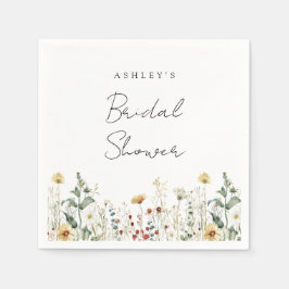 Brautparty für Sommerfeld-Wildblume Serviette