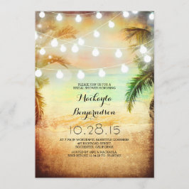 Brautparty für Sonnenuntergang und Strandlicht Einladung