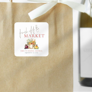 Brautparty für Wasserfarben vom Markt Quadratischer Aufkleber