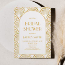 Brautparty für White Geometric Art Deco