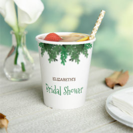 Brautparty für Winterbaumzweige Pappbecher