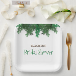 Brautparty für Winterbaumzweige Pappteller