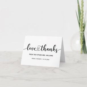 Brautparty Future Frau Chic Stylish Trendy Heart Dankeskarte