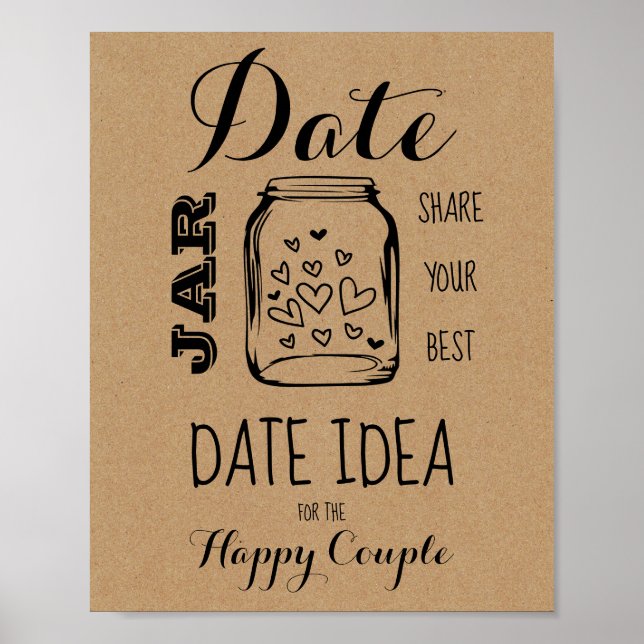 Brautparty Game Date Idee Anmeldung Poster (Vorne)