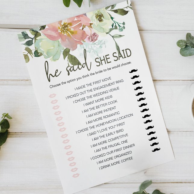 Brautparty Game Er sagte, sie sagte Eggshell Rose (Von Creator hochgeladen)