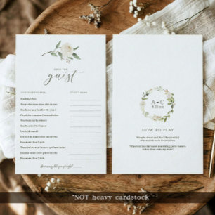 Brautparty Game - Finden Sie die White Floral