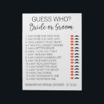 Brautparty Game Guess Wer Notizblock<br><div class="desc">Dieses Design kann in dem Bereich personalisiert werden, der durch das Ändern des Fotos und/oder Textes zur Verfügung gestellt wird. Sie können auch angepasst werden, indem Sie auf Vorlage personalisieren klicken und dann auf die Schaltfläche klicken, um weitere Optionen anzupassen, um die Hintergrundfarbe zu löschen oder zu ändern, Text hinzuzufügen,...</div>