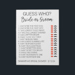 Brautparty Game Guess Wer Notizblock<br><div class="desc">Dieses Design kann in dem Bereich personalisiert werden, der durch das Ändern des Fotos und/oder Textes zur Verfügung gestellt wird. Sie können auch angepasst werden, indem Sie auf Vorlage personalisieren klicken und dann auf die Schaltfläche klicken, um weitere Optionen anzupassen, um die Hintergrundfarbe zu löschen oder zu ändern, Text hinzuzufügen,...</div>