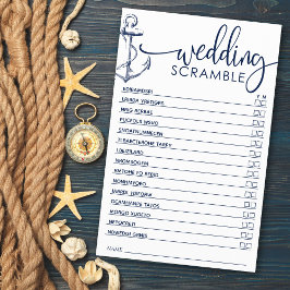 Brautparty Game Nautical Anchor Scramble