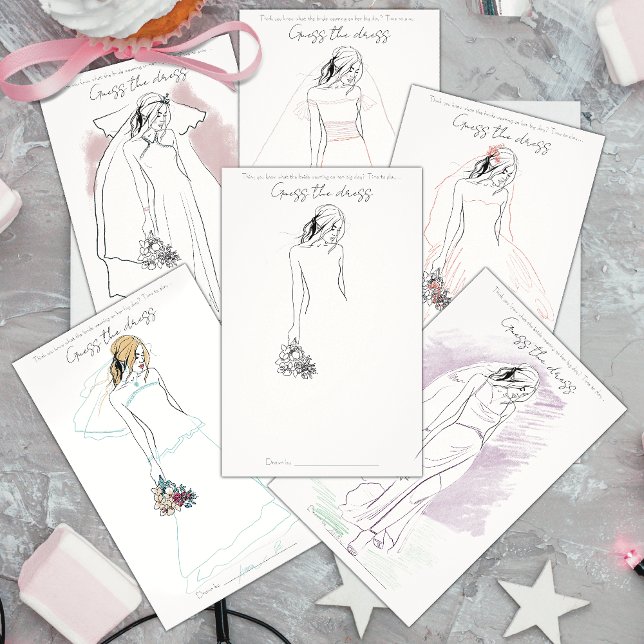 Brautparty Game rät das Kleid Flyer (Von Creator hochgeladen)