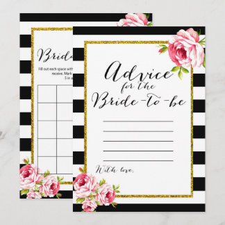 Brautparty Games x2 - Ratschläge | Bingo Einladung