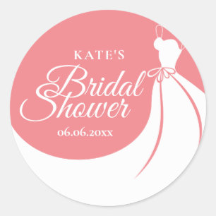 Brautparty-Geschenk Elegantes Kleid Runder Aufkleber