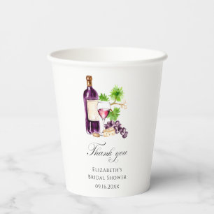 Brautparty-Geschenk 'Vino Before Vows' Pappbecher
