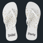 Brautparty Gold Heart Flip Flops<br><div class="desc">Viel Spaß mit Brautzubehör. Ideal für einen Bachelorette-Abend oder für das passende Kleid am großen Tag.</div>