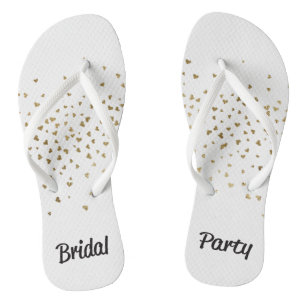 Brautparty-Goldherz Flip Flops