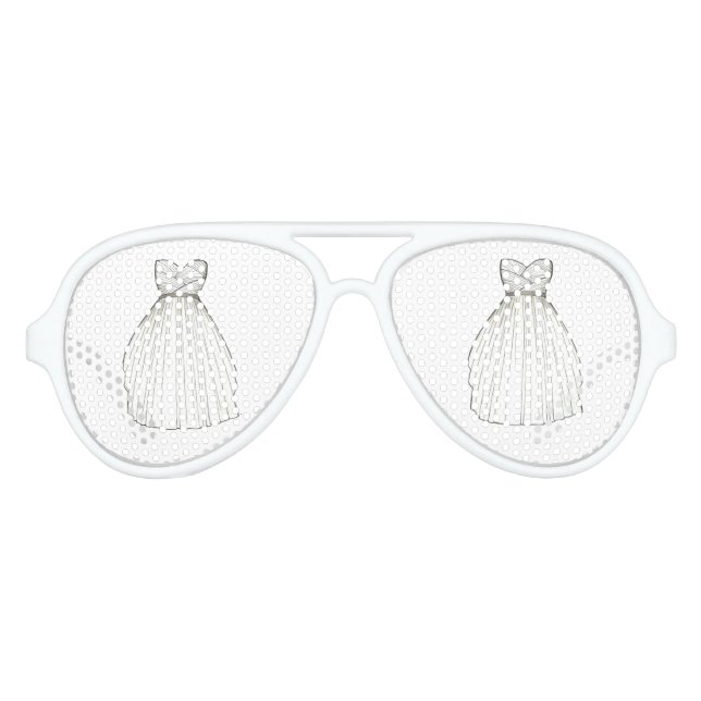 Brautparty Gown Bride White Wedding Dress Shade Partybrille (Vorderseite)
