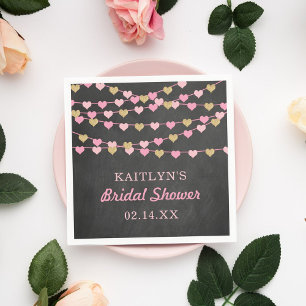 Brautparty "Hearts" für String-Liebe ändern Serviette
