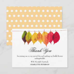 Brautparty Herbst Dankeskarte