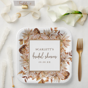 Brautparty-Herbst-Papierplatte Pappteller