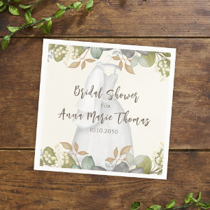 Brautparty Herbstleaves Hochzeitskleid Elegant Serviette