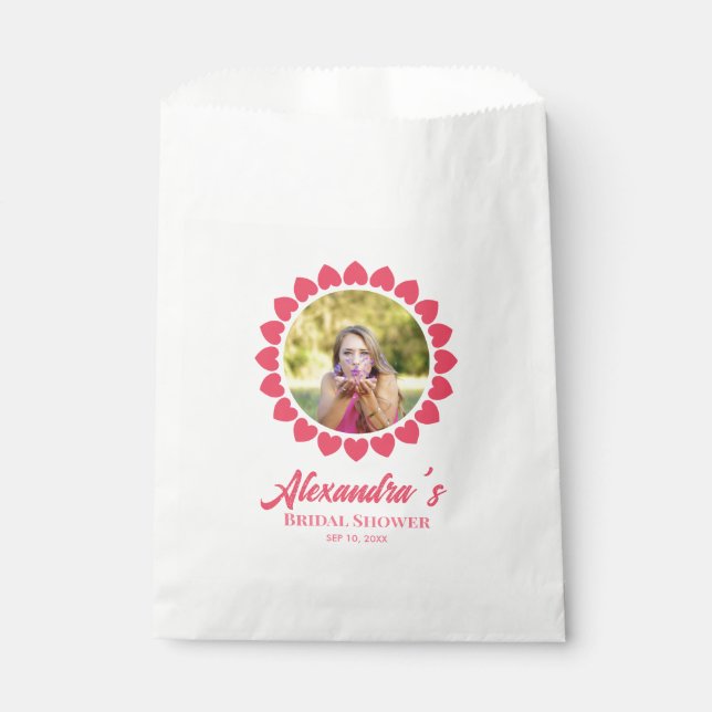 Brautparty -  Herzkreislaufrahmen für Foto Geschenktütchen (Vorderseite)