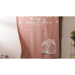 Brautparty Hintergrund Couple Mason Jars Rose Gold Wandteppich