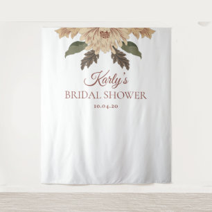 Brautparty-Hintergrund mit modernem floralem Motiv Wandteppich