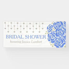 Brautparty Hochzeit blauen posy Name Banner