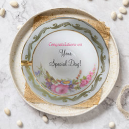 Brautparty-Hochzeitkarte für Tee-Cup Karte