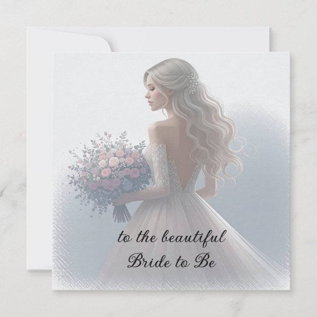 Brautparty Hochzeitskleid Braut zu sein Karte (Vorderseite)