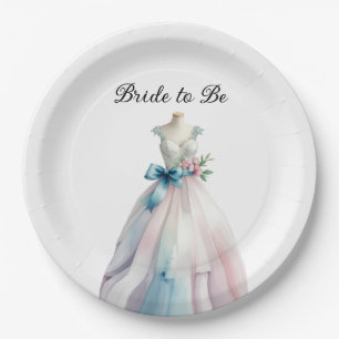 Brautparty Hochzeitskleid Braut zu sein Pappteller