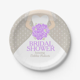 Brautparty Hochzeitskleid Sonderpapier Teller
