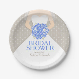 Brautparty Hochzeitskleid Sonderpapier Teller