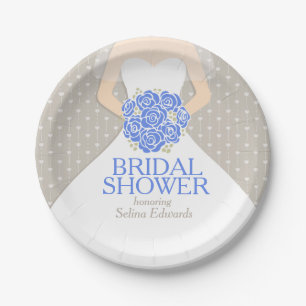 Brautparty Hochzeitskleid Sonderpapier Teller