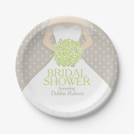 Brautparty Hochzeitskleid Sonderpapier Teller