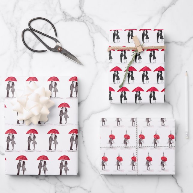Brautparty Hochzeitspapier Geschenkpapier Set (Vorderseite)