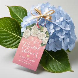 Brautparty Hydrangea Blume String Lights Pink Geschenkanhänger