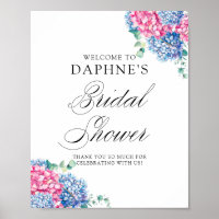 Brautparty in Rosa und Blau-Hydrangeas - Empfang