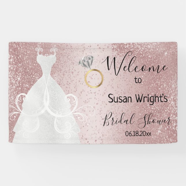 Brautparty in Rose Gold Banner (Horizontal)