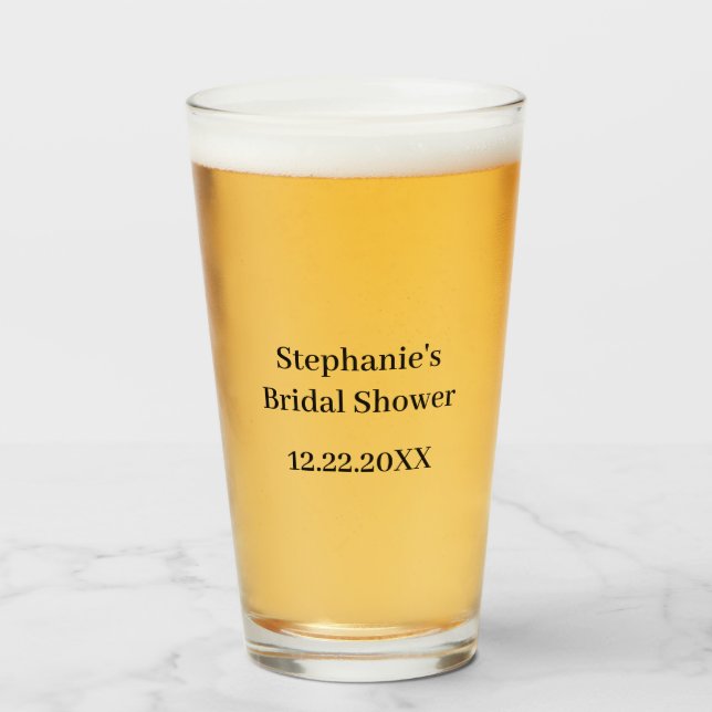 Brautparty Individuelle Name Wedding Gift Gastgesc Glas (Vorne (Gefüllt))