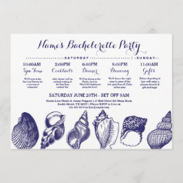 Brautparty Itinerary Beach Hochzeiten Muscheln Mee Einladung