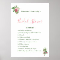 Brautparty Itinerary Plan Rose Floral Epic Fab
